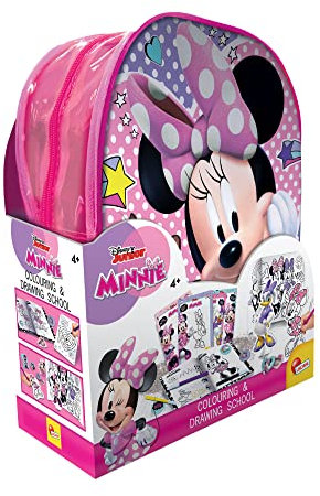 Lisciani – DISNEY JUNIOR - MINNIES Rucksack – Malen und Zeichnen mit Minnie – Für Kinder ab 4 Jahren - Ffördert Kreativität und Fantasie– Kreative Freizeit – Modelle + Filz und Schiefer