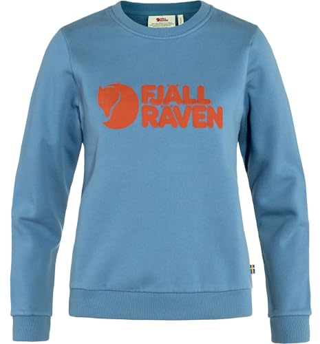 Fjallraven 84143-543-243 Fjällräven Logo Sweater W Sweatshirt Women's Dawn Blue-Terracotta Brown Size L