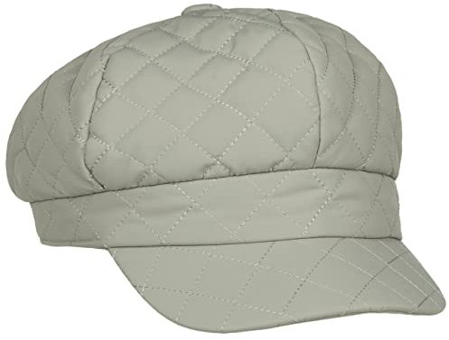 Lipodo Teflon Ballonmütze Damen - Damenmütze aus Stoff - Gefüttert mit Fleece - Mütze mit Schirm (Schirmlänge: 5 cm) - Schirmmütze Sommer/Winter beige S (55-56 cm)