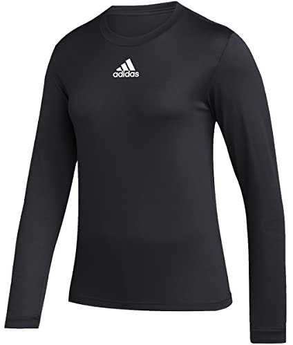 adidas Pregame BOS Womens Long Sleeve T-Shirt L Black-White