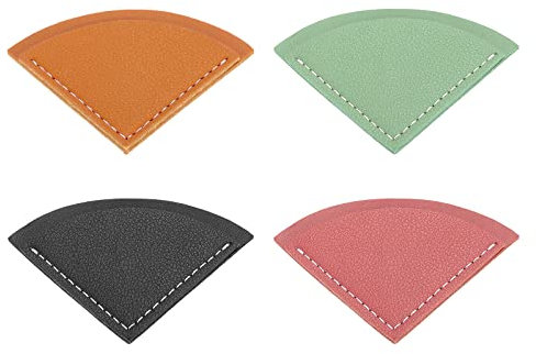 PATIKIL Ecke Lesezeichen 4 Pack Buchzeichen Papier Seite Markierungen Klemme PU Leder Geschenk für Männer Frauen Lehrerinnen Leser Leserinnen Buch Liebhaberin Schriftstellern 4 Farben