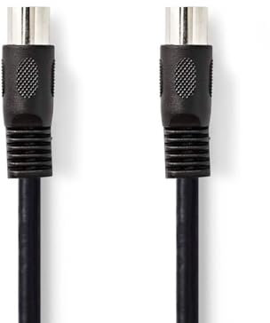 NEDIS DIN-Audio-Kabel | DIN 5-Pin Stecker | DIN 5-Pin Stecker | Vernickelt | 3.00 m | rund | PVC | Schwarz | Plastikbeutel