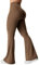 YEOREO Kalie Scrunch-Leggings für Damen mit ausgestellten Hosenbeinen, Schlaghose mit V-Naht im Taillen-Bereich, Yogahose mit Bauchkontrolle, Bootcut-Stil, Workout-Leggings, Braun, X-Groß