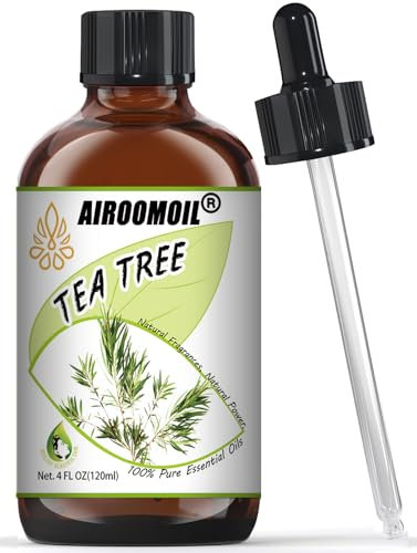 AIROOMOIL Tea Tree Oil, 120ml Spring Breathing Soft Dense 100% Natural Teatree Oil for Diffuser,Skin, Candle,Massage,