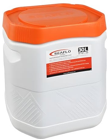 Seaflo 30L Waterproof Storage Box for Marine, RV, Storage, Kayak, Camping with Lid and Handles