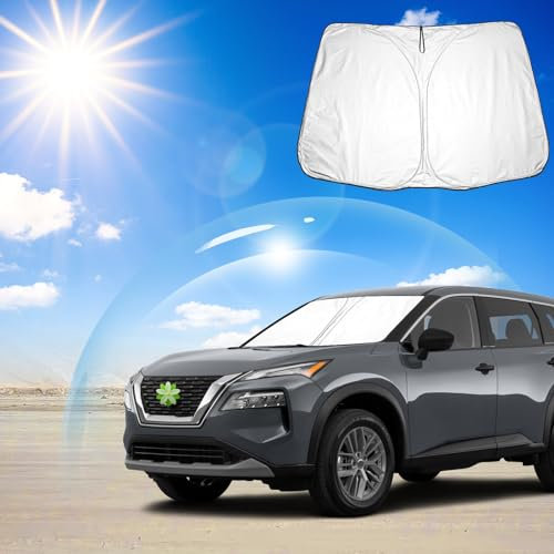 Ruiya Parasol para Parabrisas Delantero Compatible con Nissan X-Trail T32 2015-2021 Parasol Coche Delantero Anti UV Rayos Parabrisas de Coche Parasol Protección Solar para X-Trail Accesorios