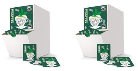 Clipper Organic Pure Green Tea Bags | 250 Individually Wrapped Teabags | Bulk Buy for Home, Catering & Parties | Eco-Conscious, Fair Trade Tea | Natural, Unbleached, Plant-Based & Biodegradable Bags