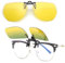 Yerozhui Polarisierte Nachtfahrbrille Clip für Brillenträger, Überzieh Nachtsichtbrille für Autofahrer, Gelbe HD Polarisierte Gläser, Reduziert Blendung, Verbessert Kontrast