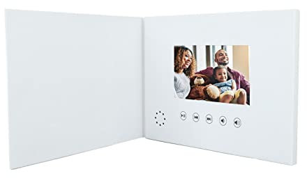 Diyeeni 5-Zoll-Videobroschüre, Elektronische Grußkarte, Erstellen Sie Ihr Eigenes Digitales Grußkartengeschenk, 256 MB Speicher, Spielt Bis zu 2 Stunden Videos und Fotos ab,