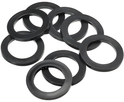 PATIKIL Arandela Plana de Goma M30, 8 Pcs 30 mm de Diámetro Interior 39 mm de Diámetro Exterior 3 mm de Grosor Junta Espaciadora de Sellado para Grifo, Tubo de Agua, Manguera, Negro