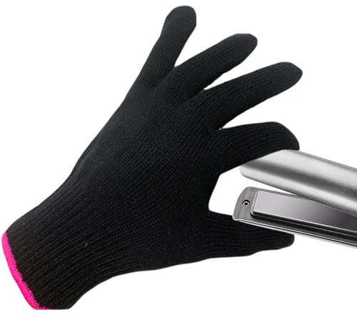 RENKE heat gloves,heat resistant gloves, Heat Protection Gloves for Hair Styling, Hair Styling Products, heat proof gloves Stretchable and Fits Left and Right Hands