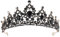 Schwarze Krone Diadem Schwar Krone Damen, Schwarze Krone Halloween Schwarzes Diadem Tiara Schwarz, Black Swan Krone Für Kostüm Hochzeit Braut Brautjungfer Abschlussball
