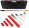 Kit Spatola per Stucco, Spatole per Stucco 25cm, 40cm, 60cm, 80cm, Set di Spatole per Cartongesso Compresa Lama in Acciaio Inossidabile e Manico di Prolunga