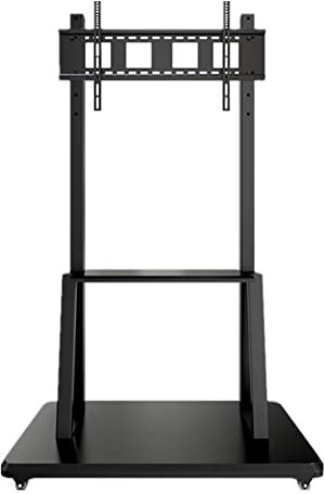 TV Mounts,Floor TV Stand,Height Adjustable Tall Mobile TV Stand for up to 80 insh TV TV Mount Stand with Tray Holds 80kgs / Black / 97x46.5cm