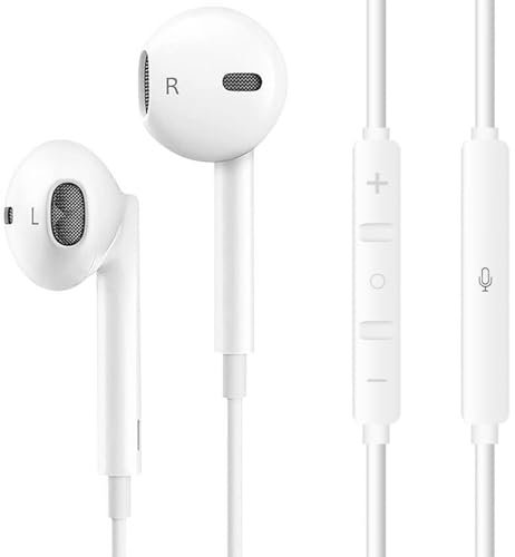Auriculares para Phone con auriculares de cable estereofónico de alta fidelidad, auriculares insonorizados de control de volumen compatibles con Phone 14 Pro Max/13/12/Mini/11/SE/XS Max/X/XR/8 Plus