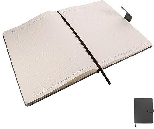 LALAFINA Tagesplaner Notizblock Tragbar für Büro Arbeit Notizbuch mit Pu-einband Elegant für Lehrer Reisen Liniertes