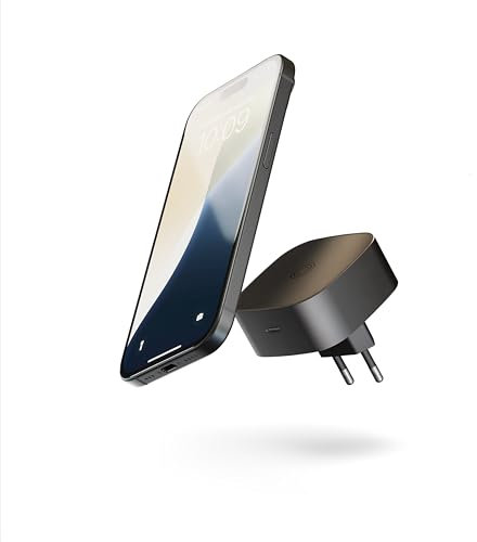 Zens Wireless Charging EU Power Adapter, MagSafe and Qi 15 W Wireless Charger for iPhone 16, 15, 14, 13, 12 and AirPods, Includes 18 W USB-C Port, Black
