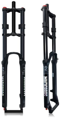 KANGXYSQ VTT Fourche À Suspension Pneumatique 26/27,5/29 Pouces Double Épaulement Fourche À Gaz 1-1/8 Voyage 180 Mm avec Réglage De L'amortissement Verrouillage Manuel 9 X 100 Mm QR(Schwarz,27.5)