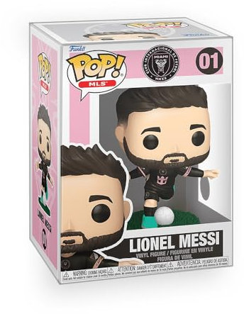 Epic Collectibles Pop Soccer – Lionel Messi Inter-Miami Vinyl-Figur, gebündelt mit Box-Schutz, kompatibel mit Funko