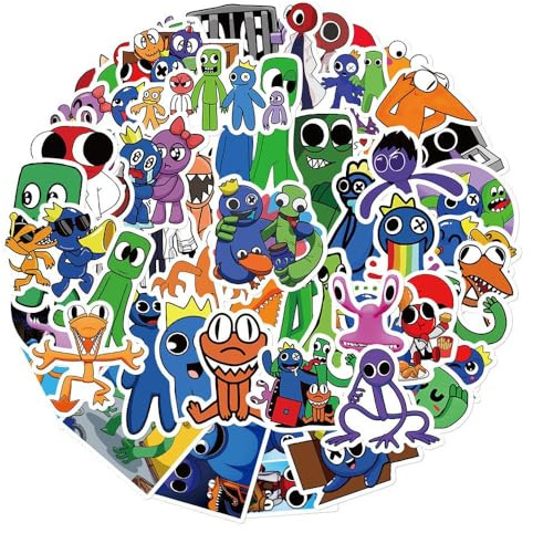 52 Friend Rainbow Stickers, Cute Figures Waterproof Sticker, Anime Friend Rainbow Vinyl for Mug, Skateboard, Book