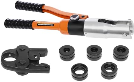 Fyssnn 10T Hydraulische Crimpzange Presszange mit M-Kontur 360° Drehbarer Kopf Profi-Werkzeug Rohrpresszange für Rohre