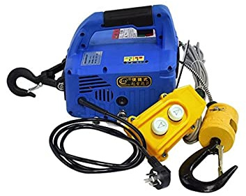 SRFTT Kettenzug 500KG Elektrischer Hebezeug Tragbare Elektrische Winde Elektrischer Stahldrahtseil-Hebezug