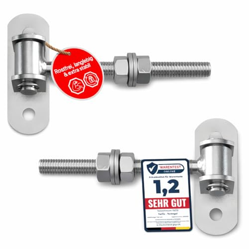 TORFIX® torscharnier türband schwerlast M20 verstellbar 130 mm mit Grundplatte 2er Set aus verzinktem Stahl Torband Kloben für Gartentor Hoftor Zauntor Einfahrtstor