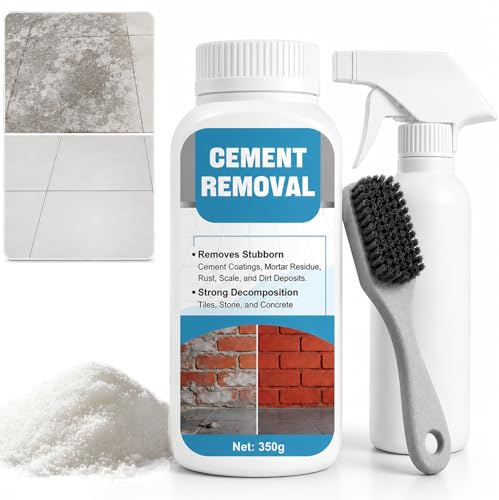 350g Quitacementos, Cement Cleaner, Eliminador de Residuos Cemento Azulejos | Quita Cemento, Limpiador Suelo Porcelanico, Removedor de Concreto, Elimina Eficazmente Residuos Rebeldes, Agente de Limpieza