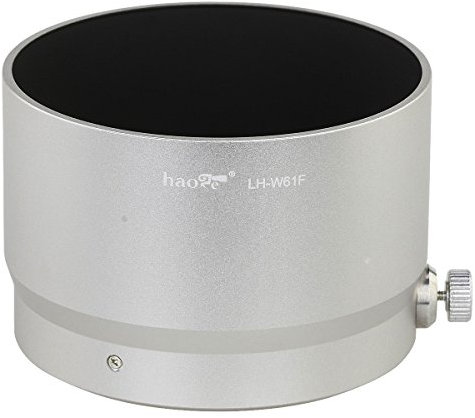 Haoge LH-M61W, paraluce in metallo per Olympus M. Zuiko Digital 75 mm, lente f/1,8, colore argento