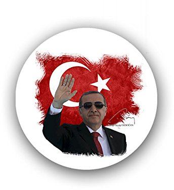 Recep Tayyip Erdogan Türkei President Sticker Aufkleber Türkiye Osman Stolz Ehre Heimt Fanhne Flagge Halbmond 10x10cm #A4438