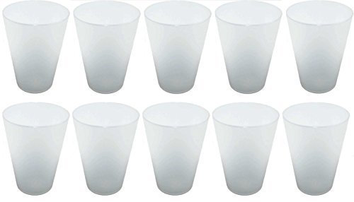 S&S-Shop 35 Plastik Trinkbecher 0,4 l - transparent - Mehrwegtrinkbecher/Partybecher/Becher