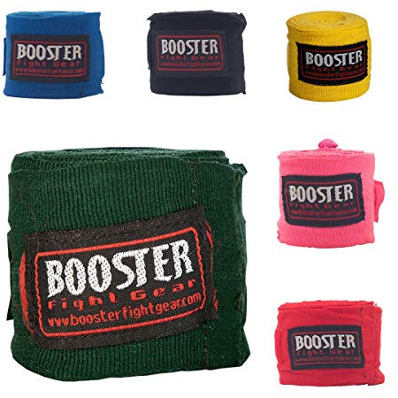Booster Handbandagen BPC - 4,60m - Teilelastisch 4,60m lang - Lange Boxbandagen für MMA Boxen Muay Thai Wickelbandagen Lange Ausführung mit Daumenschlaufe - Farbauswahl (Rot)