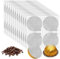 Feriany Lot de 120 capsules et dosettes de café réutilisables en feuille d'aluminium pour Vertuoline Vertuo, 62 mm