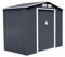 COSTWAY Casetta da Giardino per Attrezzi con Base in Metallo, Porte Scorrevoli, Maniglie, Tettoia e Sfoghi, Capanno da Esterno per Giardino, Fattoria e Cortile 277 x 191 x 192 cm
