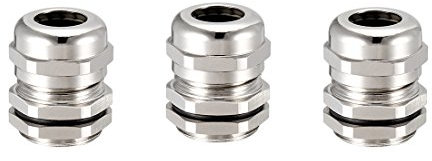 sourcing map 3Pcs M20 Cable Gland Metal Waterproof Connector Wire Glands Joints for 6mm-12mm Dia Range