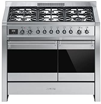 Smeg Opera 100cm Dual Fuel Range Cooker - Stainless Steel