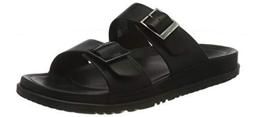 UGG Wainscott Buckle Slide, Slippers Hombre, Negro, 41 EU