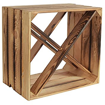 CHICCIE Weinregal Wino aus Holz - Geflammt X Regal Holzkiste