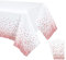 YXHZVON Einweg Tischdecke, 2 Pack Plastik Party Tischdecke Geburtstag in Roségoldenen Punkten Rechteckige Tischdekoration für Brautduschen Verlobung Hochzeit Einweihungsparty (137 x 274 cm)