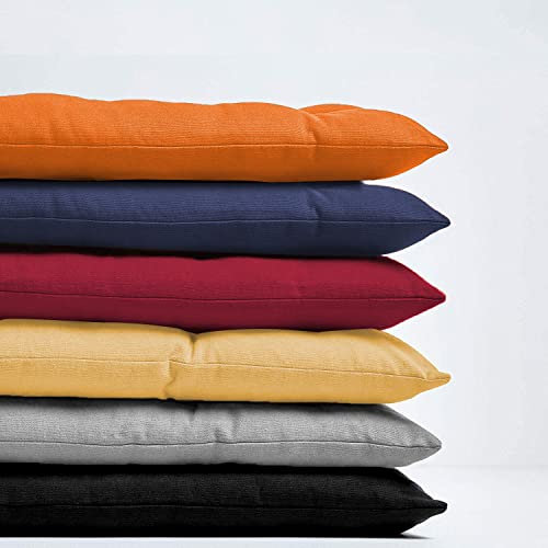 Waigg Kii Kissen für Bank, 2-/3-Sitzer, 8 cm dick, 80/100/120 cm, rechteckig, für Recamiere, Schaukel, Sofa, Esszimmer (120 x 50 cm, Orange)