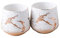 KKGUD Confezione da 2 tazze da tè in ceramica, stile giapponese, motivo marmo, colore: bianco