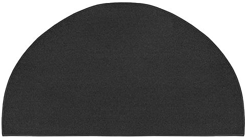 Linsition Feuerstelle Matte, Feuerfeste Decke Kamin Bereich Teppich, Feuerhemmende Fiberglas-Terrassenteppich Wärmeisolierende Baumwollmatte Aus Vliesstoff, Halbrunde rutschfeste Matte 122 x 76 cm