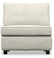 COMFORTLY 1-Sitzer-Sofa-Schonbezug, handgefertigt, kompatibel mit KIVIK 1-Sitzer-Sofa-Abschnitt (strapazierfähig, cremefarben)