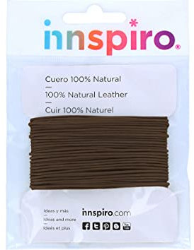 INNSPIRO Cordón Cuero Natural marrón Claro 2,0mm. 5m.