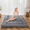 MAXYOYO Japanische Bodenmatratze, Futon-Matratze, dicke Tatami-Matte, Isomatte, faltbar, aufrollbare Matratze, Schlafsaal, Bodenliege, Kissen (Blatt, Einzelbett)