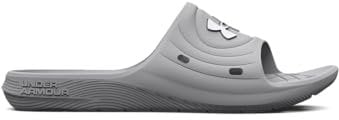 Under Armour Women's Locker Iv Slide Sandal, (100) Mod Gray/Mod Gray/White, 6.5 UK