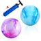 BLMHTWO 2 Stück Wasserball, PVC Hüpfball Regenbogen Ball 22.8 cm Sensorische Hüpfbälle mit Pumpe Hüpfende Spielkugel für Haus Strand Spielplatz Hinterhof(weiß, blau-grün und rosa lila)