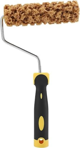 YUMILI DIY Patterned Paint Roller, Decorative Art Texture Roller with Plastic Handle Graining Knurling Tool Set for Wall Decoration