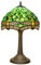 wecrejoni Tiffany Lampe Grüne Libelle Buntglas Tischlampe 12X12X18 Zoll Grüne Libelle Stil Schreibtisch Leselicht Dekor Neben Schlafzimmer Wohnzimmer Zuhause