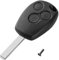 OcioDual Coque Clé 3 Boutons Compatible avec Clio, Kangoo, Modus, Twingo, Trafic Master, Boitier de Remplacement Voiture, Télécommande avec Lame Vierge, Housse Rigide Case